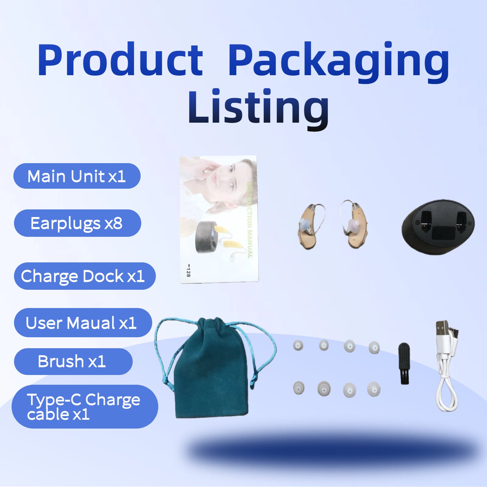 Eovuox E-128RlC Hearing aids